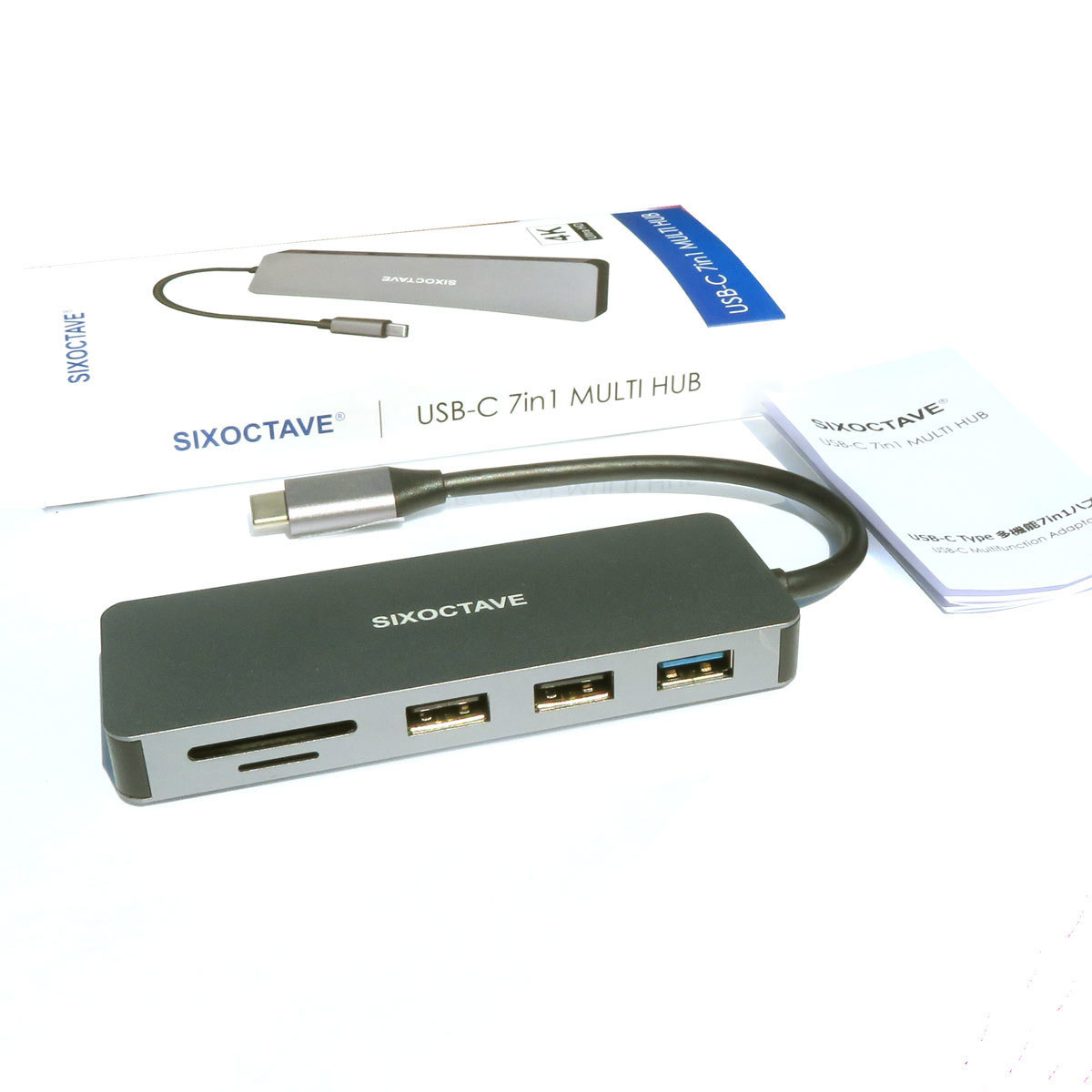 USB Type C ハブ 7in1 USB C ハブ USB3.0ポートHDMI4K対応 PD給電 Micro type-c ハブ TF/SDカードリーダー MacBook/MacBook Pro/ChromeBook_画像2