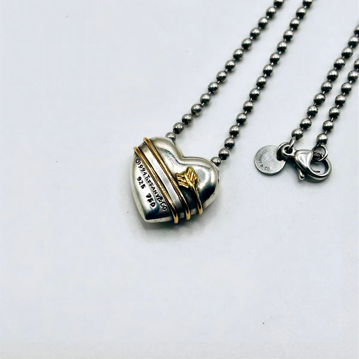 TIFFANY&Co ティファニー ハートアロー ボールチェーン 750 925 TIFFANY&Co ティファニー ハートアロー ボールチェーン 750 925