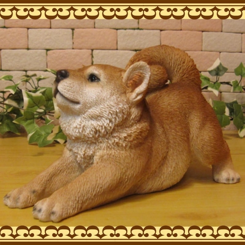 ヤフオク 犬の置物 柴犬 リアルな犬の置物 のびのびシバ ヤフオク 犬の置物 柴犬 リアルな犬の置物 のびのびシバ