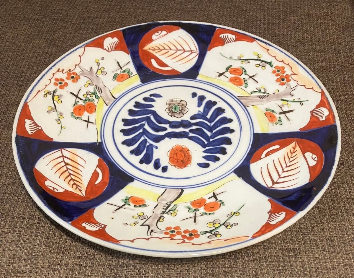 古い有田焼 大皿 31cm 飾り皿 骨董 アンティーク 時代物 古 古い有田焼 大皿 31cm 飾り皿 骨董 アンティーク 時代物 古