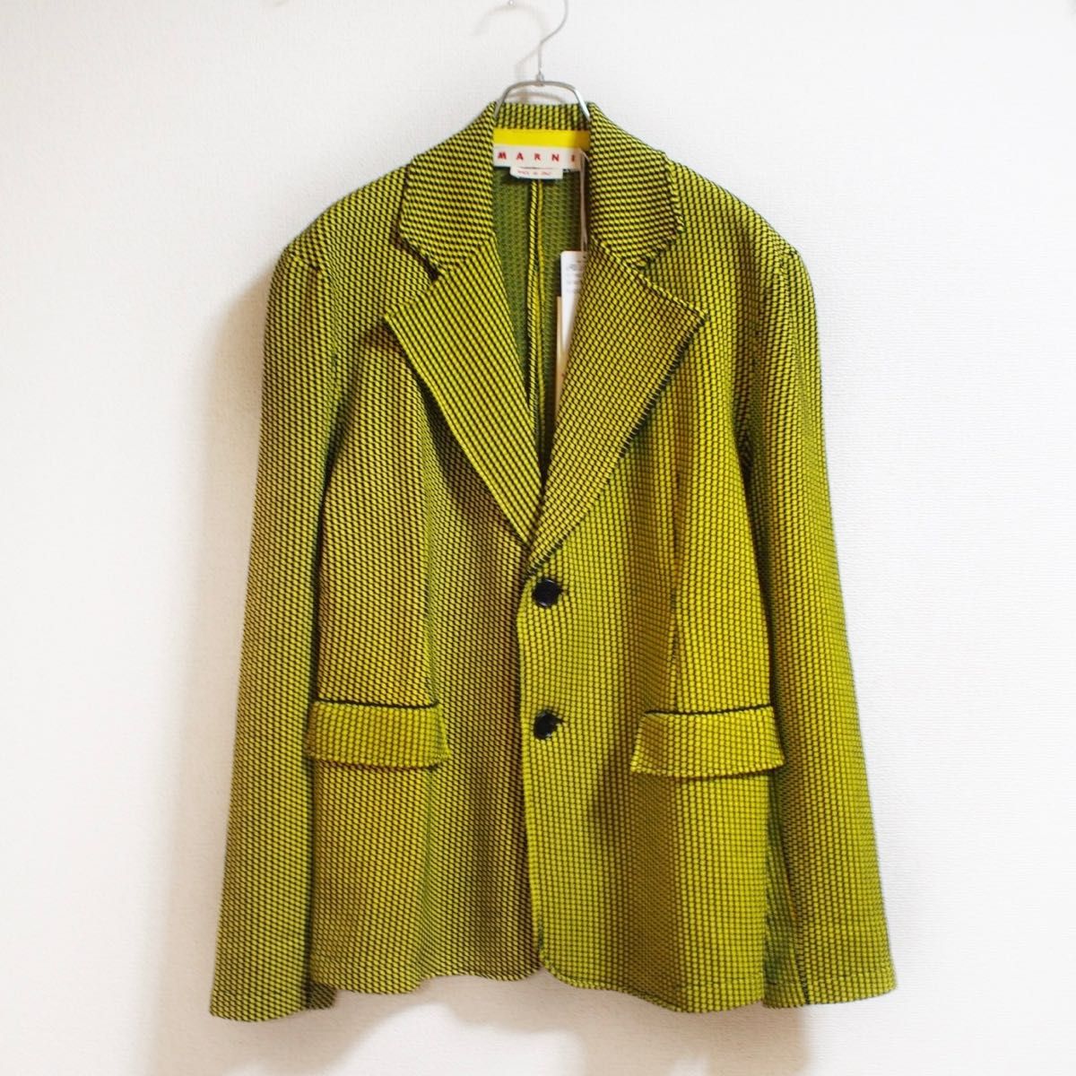 MARNI】2023aw Yellow Check-jacket マルニ テーラード MARNI】2023aw Yellow Check-jacket マルニ テーラード