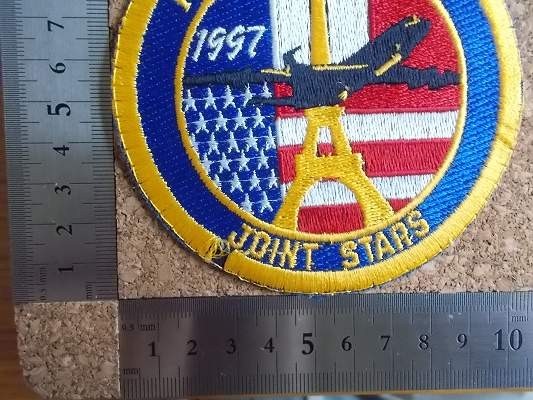 90s パリ航空ショーE-8ジョイントスターズPARIS AIR SHOW 1997 JOINT STARS 刺繍ワッペン/航空ショー飛行機アクロバット アメリカUSA_画像10