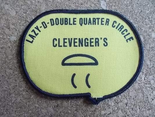 80s LAZY-D DOUBLE QUARTER CIRCLE CLEVENGER'Sビンテージ ワッペン/企業アメリカUSAパッチ作業着アメカジ ワークシャツ シルクスクリーン_画像1