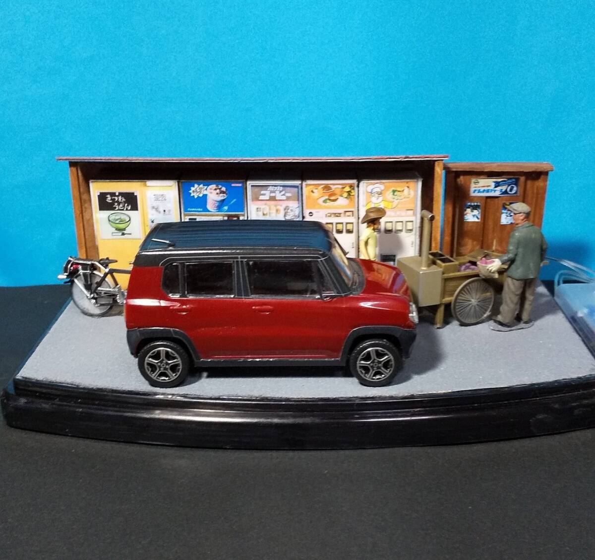 1/32 ミニカー展示用 ジオラマ付き展示ケース ~昭和の車が 1/32 ミニカー展示用 ジオラマ付き展示ケース ~昭和の車が