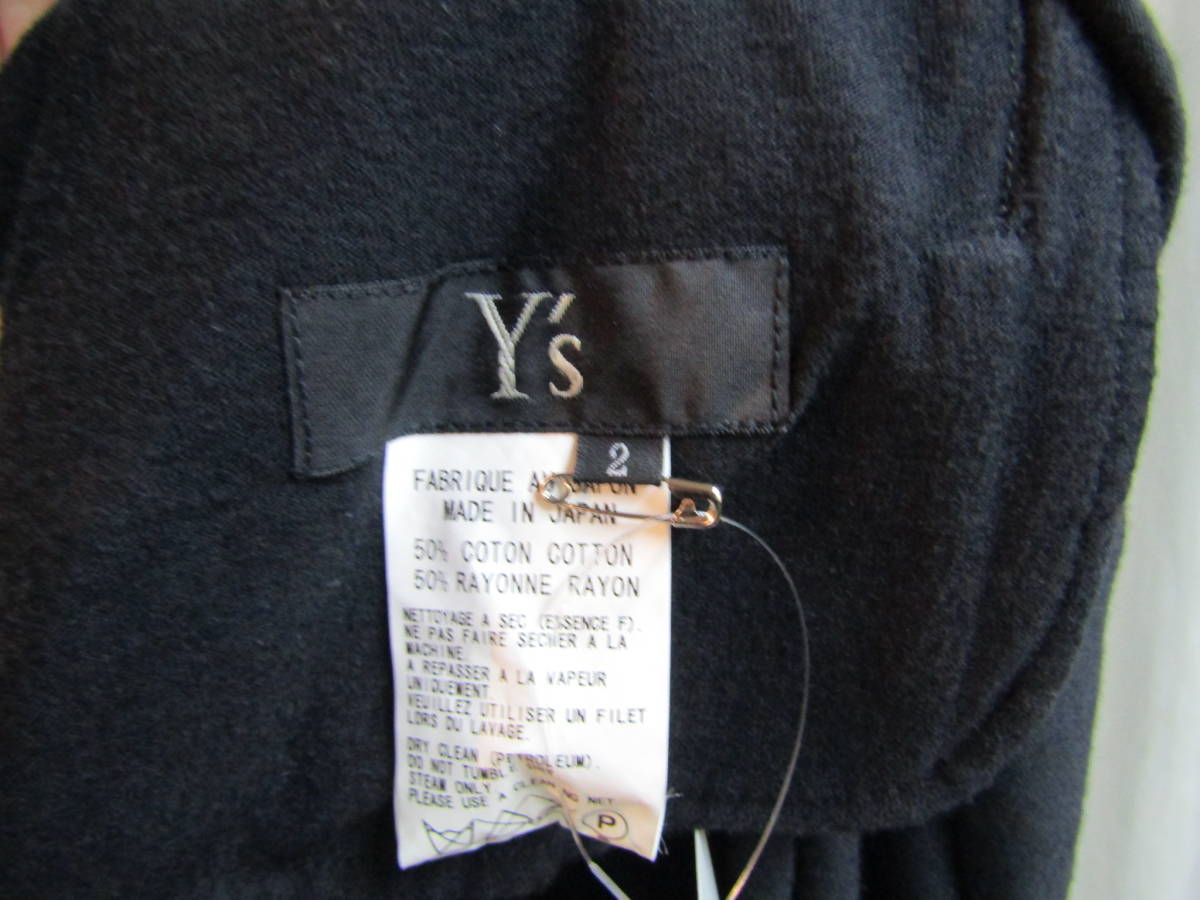 Y's yohji yamamoto フロントデザインアシメトリーワンピース YO-T07-261_画像9