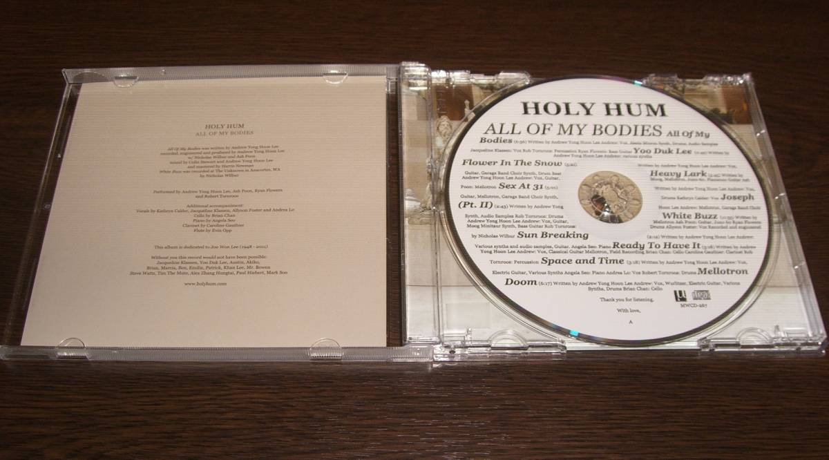 ☆ Holy Hum / All Of My Bodies 日本盤CDアルバム ☆2018年 sigur ros Xiu Xiu Kurt Vile Radiohead Beach House Bon Iver Mew_画像2
