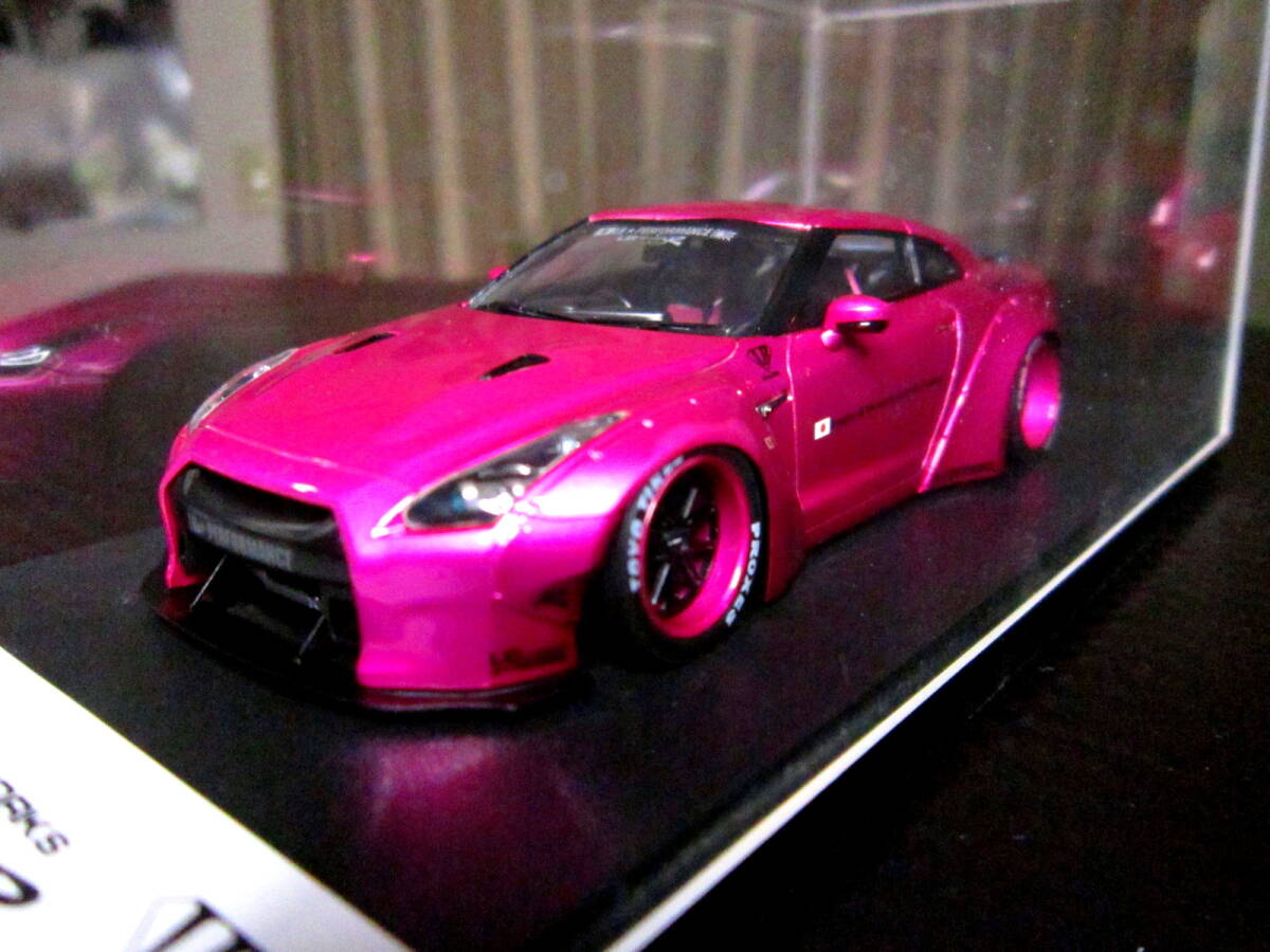 【本日特価】 日産 LB★WORKS 1/43 up. アイドロン・make 激レア! R35 /フラッシュピンク★世界限定・25/100pcs!! -ダックテールver- GT-R BBR