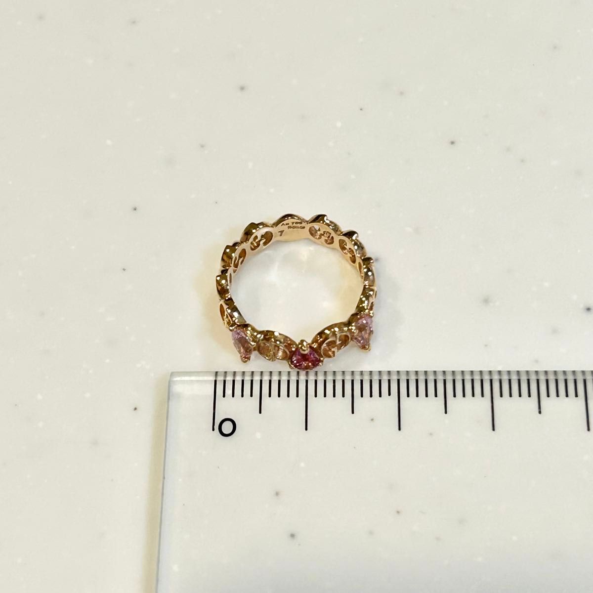 GUCCI グッチ リング 指輪 ピンク ゴールド 7号 K18 PG ピンク GUCCI グッチ リング 指輪 ピンク ゴールド 7号 K18 PG ピンク