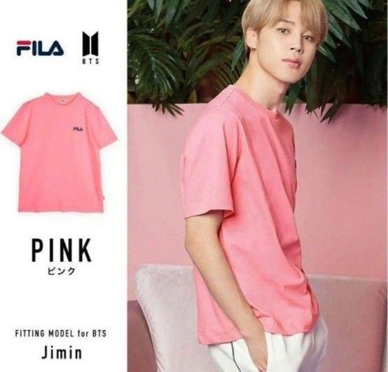 FILA フィラ 半袖 Tシャツ BTS ジミン Jimin 着用 ユニセックス FILA フィラ 半袖 Tシャツ BTS ジミン Jimin 着用 ユニセックス
