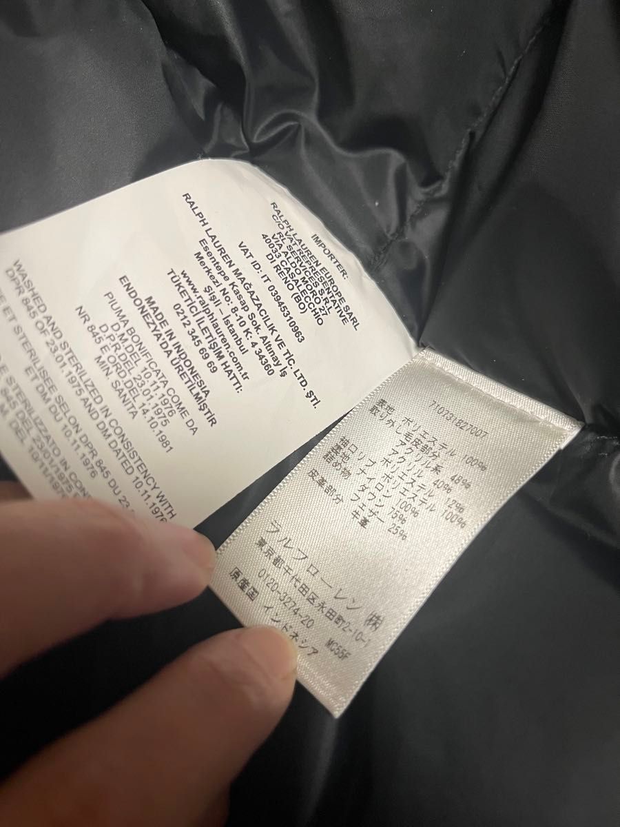 超美品 Ralph Lauren ポロラルフローレン ダウン モッズコート 超美品 Ralph Lauren ポロラルフローレン ダウン モッズコート