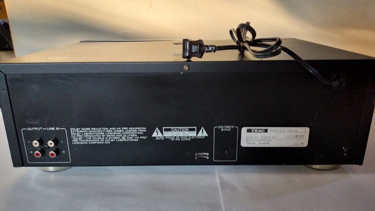 TEACダブルオートリバースカセットデッキW-6000R DOLBY HX-PRO TEACダブルオートリバースカセットデッキW-6000R DOLBY HX-PRO