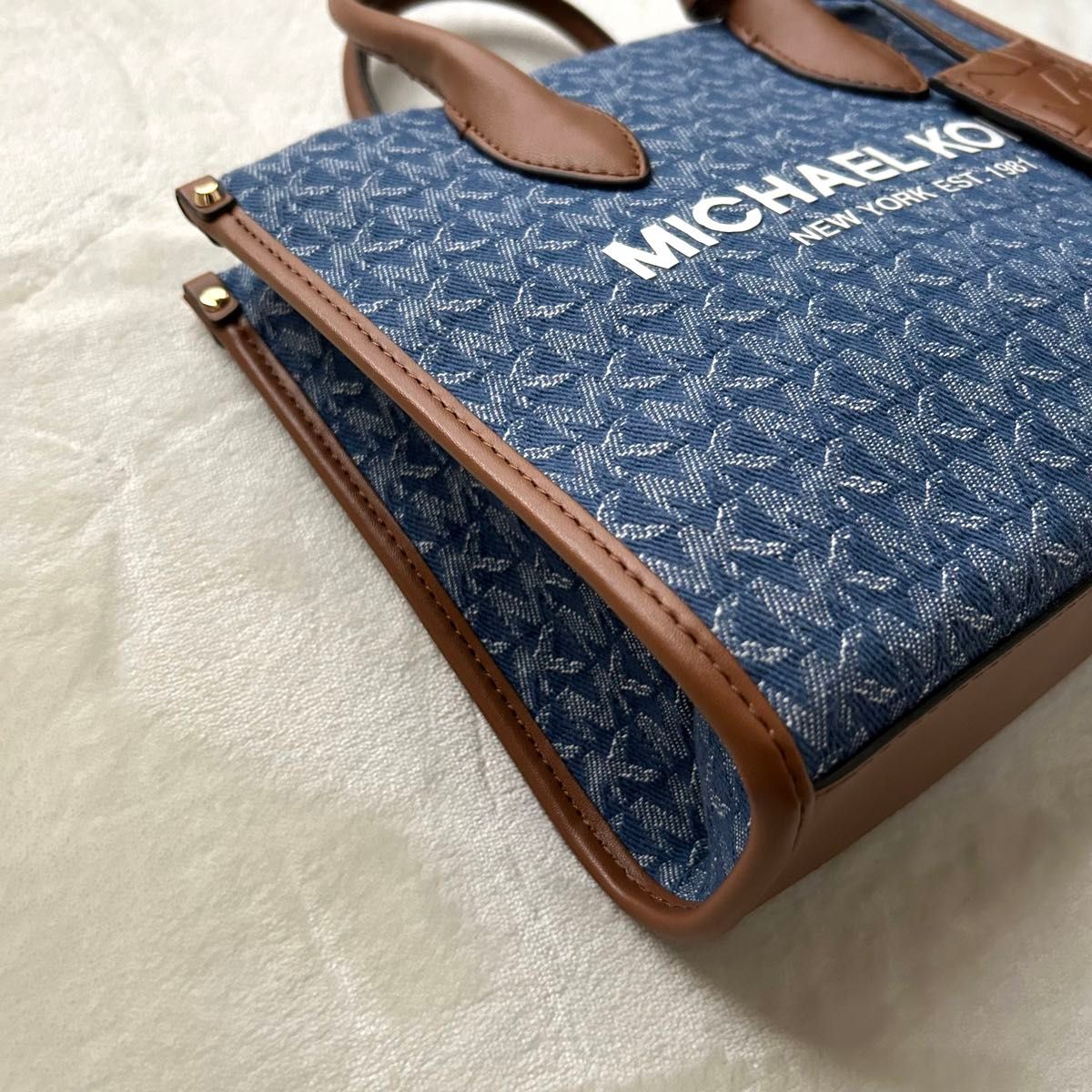極美品 マイケルコース トートバッグ ショルダーバッグ デニム 極美品 マイケルコース トートバッグ ショルダーバッグ デニム