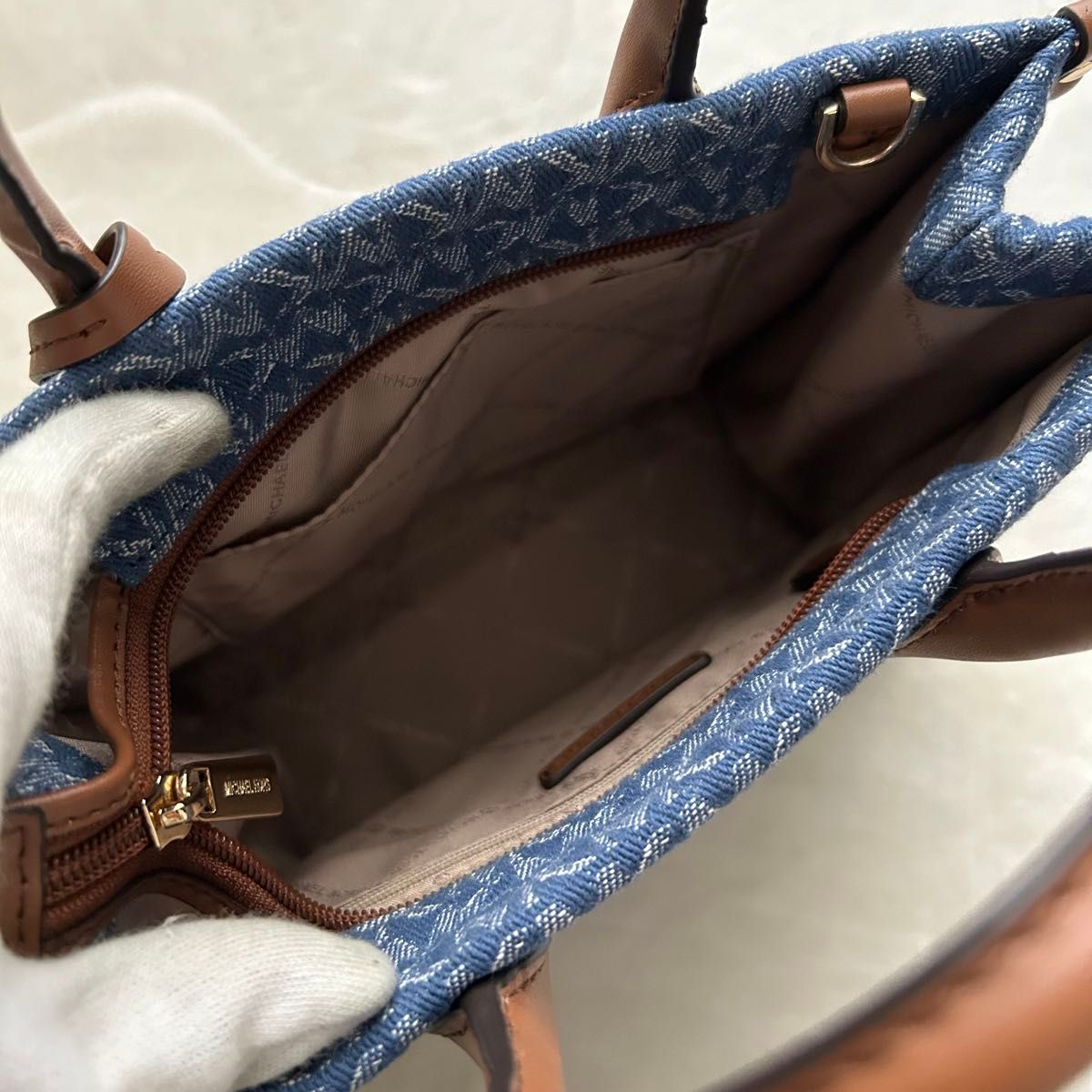 極美品 マイケルコース トートバッグ ショルダーバッグ デニム 極美品 マイケルコース トートバッグ ショルダーバッグ デニム