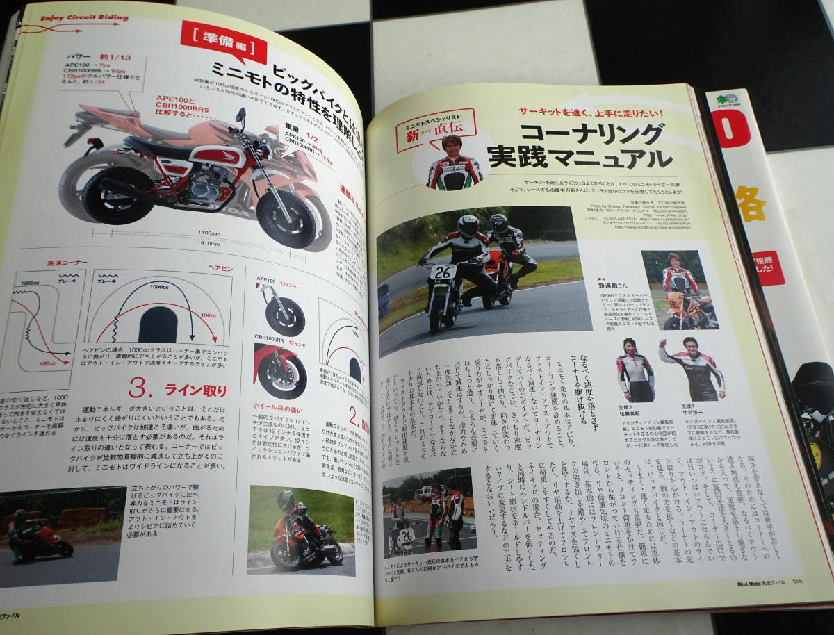 【Mini Moto】ミニモト完全ファイル Vol.1-2 合計2冊セット 付属DVD有 NSF100・KSR110・APE100・XR100 MOtard・DE耐!・ミニバイクレース