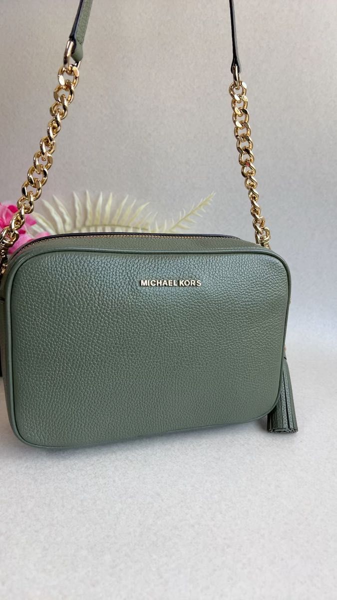 MICHAEL KORS ショルダーバッグ カメラバッグ チェーン×レザーバッグ