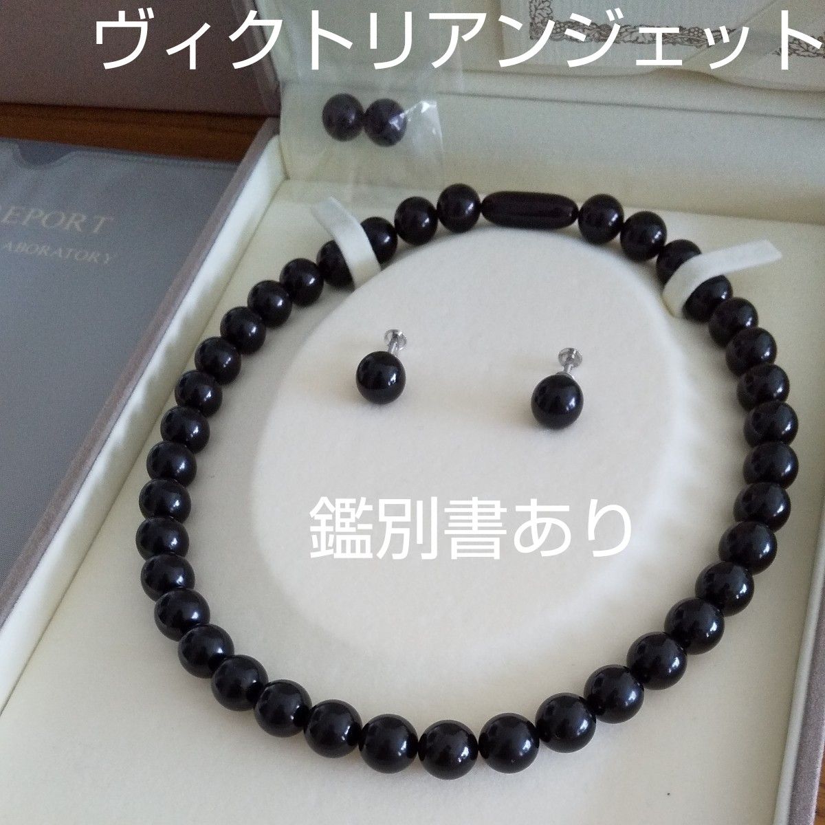 漆黒の宝石 ヴィクトリアンジェット ネックレス イヤリング 漆黒の宝石 ヴィクトリアンジェット ネックレス イヤリング