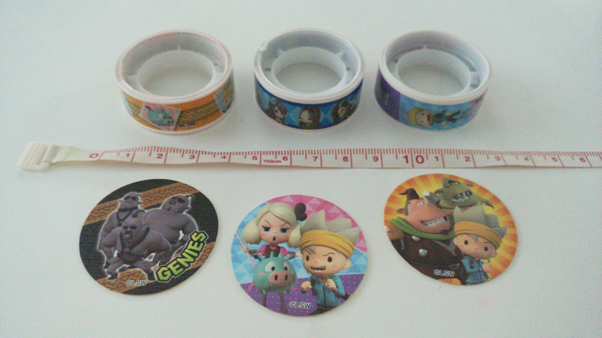 120 jpy shipping * new goods snack world tape set [ Cello tape ×3 piece seal ×3 sheets ]