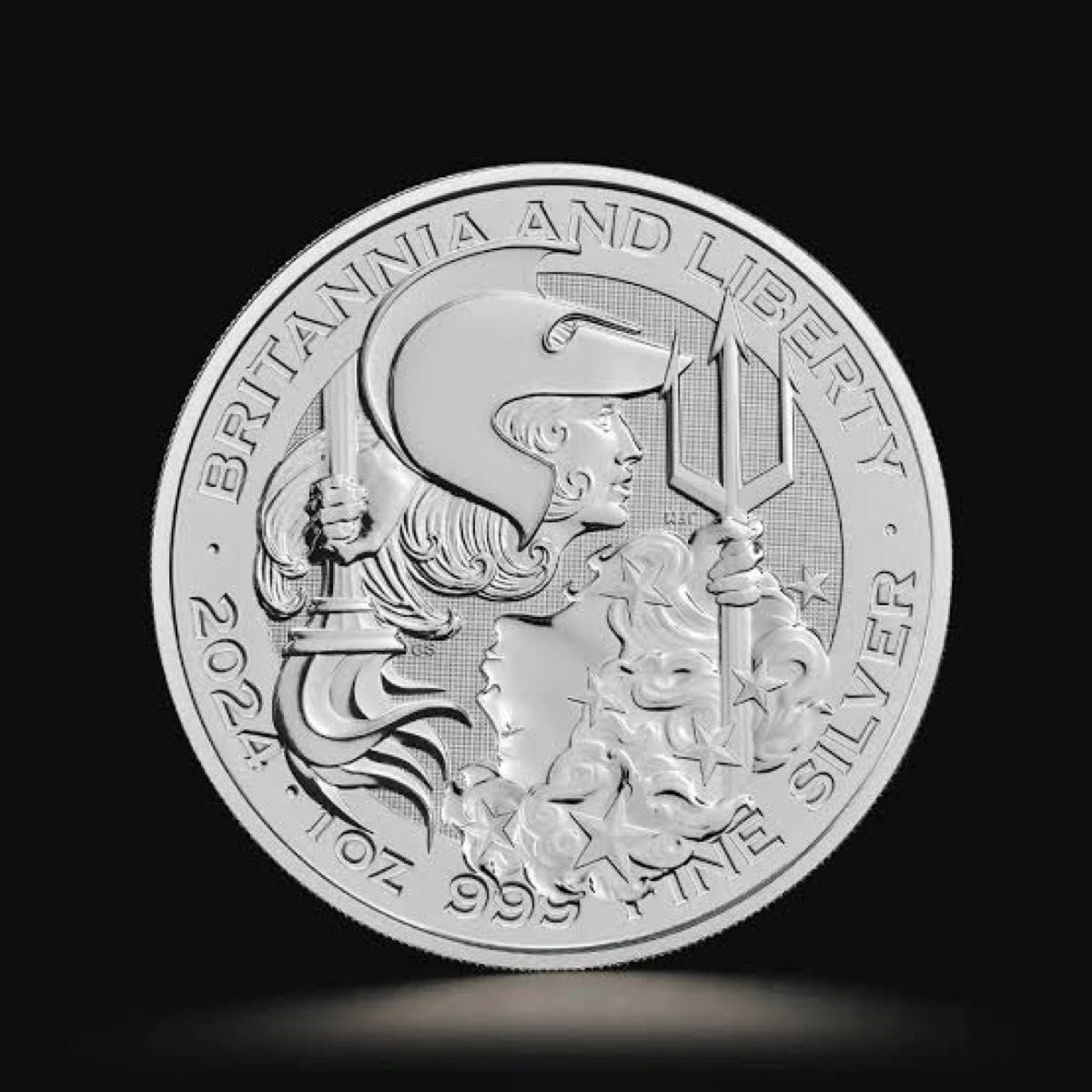上下逆さま銀貨 英国米国共同作 ブリタニアとリバティ 2024年 上下逆さま銀貨 英国米国共同作 ブリタニアとリバティ 2024年