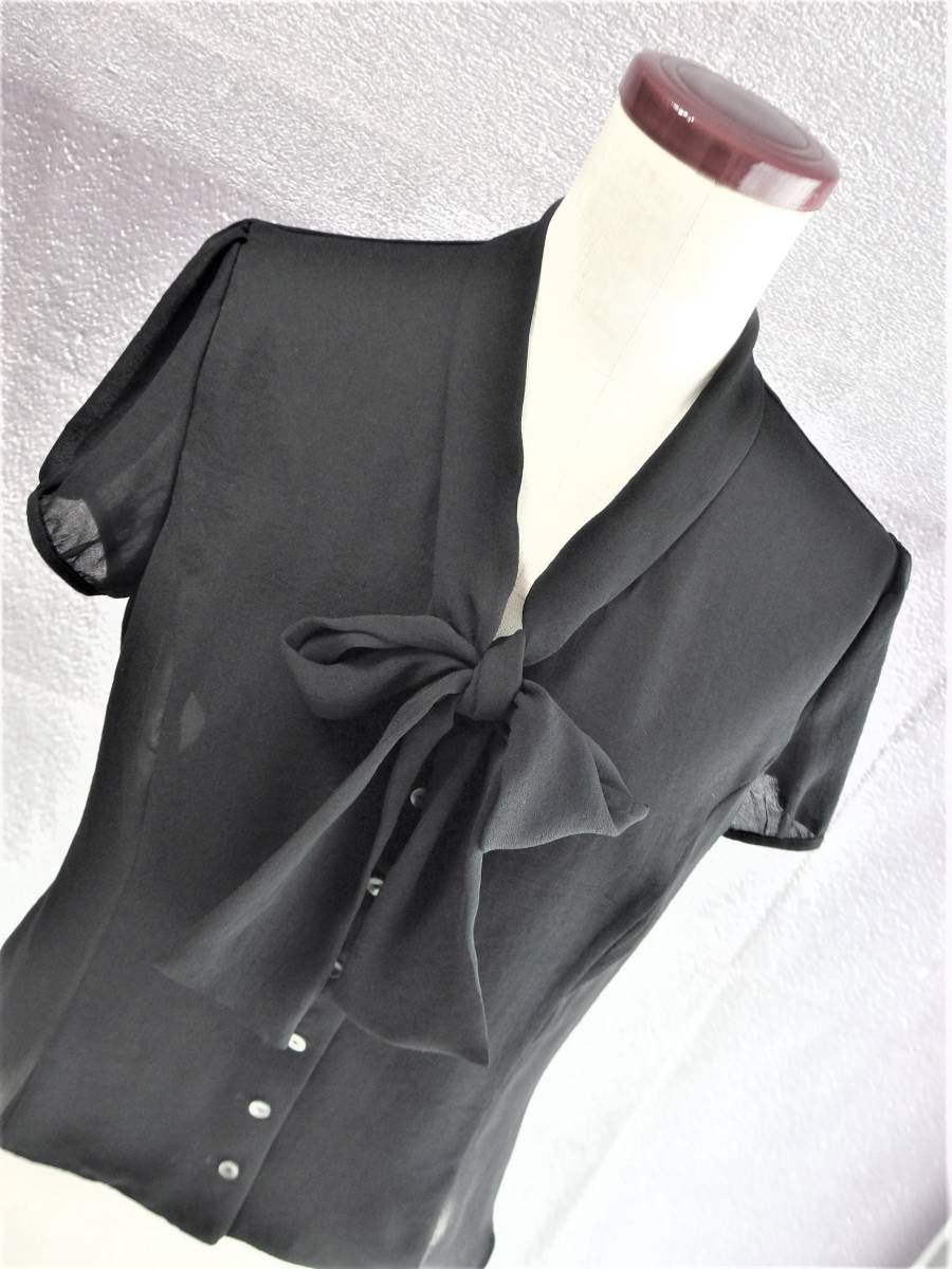  collie nCOLIEN * short sleeves blouse 11 number black beautiful goods Tokyo style formal ceremonial occasions 