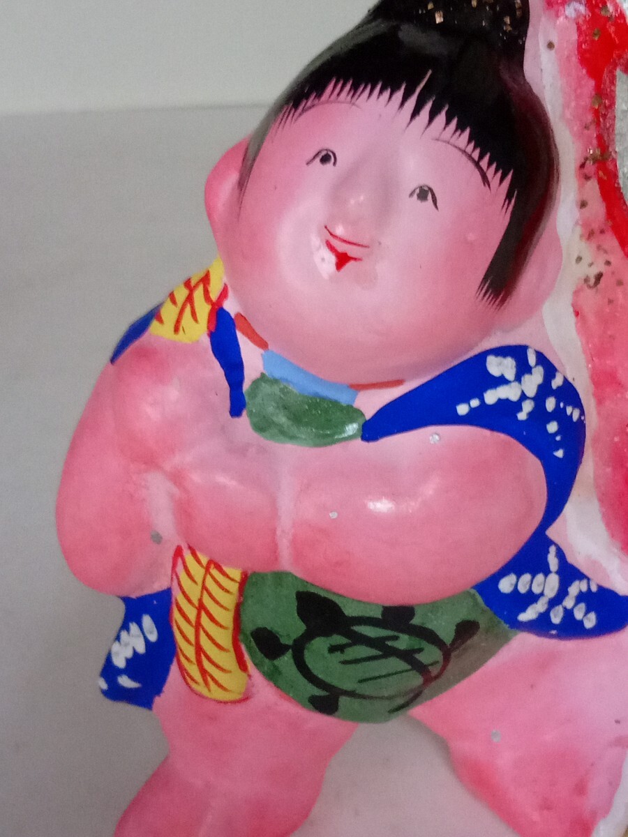 中野土雛 中野土人形 鯛曳童子 高さ約13.5cm 信州中野郷土 中野土雛 中野土人形 鯛曳童子 高さ約13.5cm 信州中野郷土