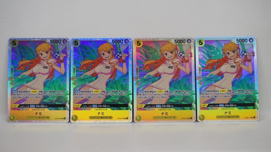 083 t0874 ワンピースカード OP08-106 SR スーパーレア ナミ 4枚 083 t0874 ワンピースカード OP08-106 SR スーパーレア ナミ 4枚