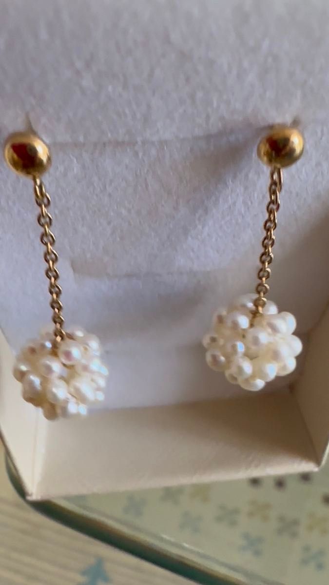 K18 ピアス パール