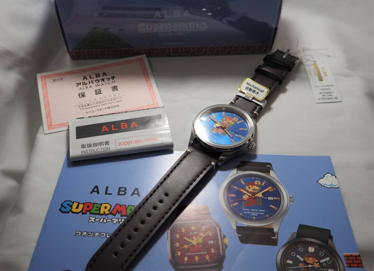 人気満点 ＊未使用 SEIKO-ALBA スーパーマリオ ＜ビッグサイズマリオ