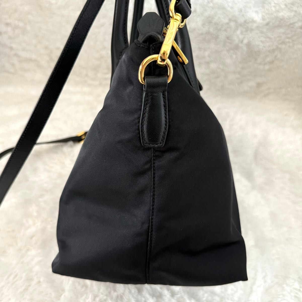 未使用級 PRADA プラダ サフィアーノレザー ナイロン 2way 未使用級 PRADA プラダ サフィアーノレザー ナイロン 2way