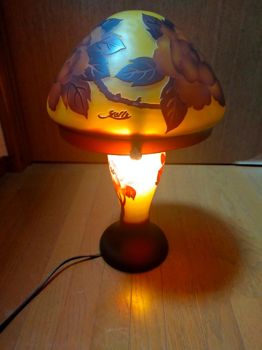 エミール ガレ風 レプリカ ガラス製 キノコ型 きのこ 卓上ライト エミール ガレ風 レプリカ ガラス製 キノコ型 きのこ 卓上ライト