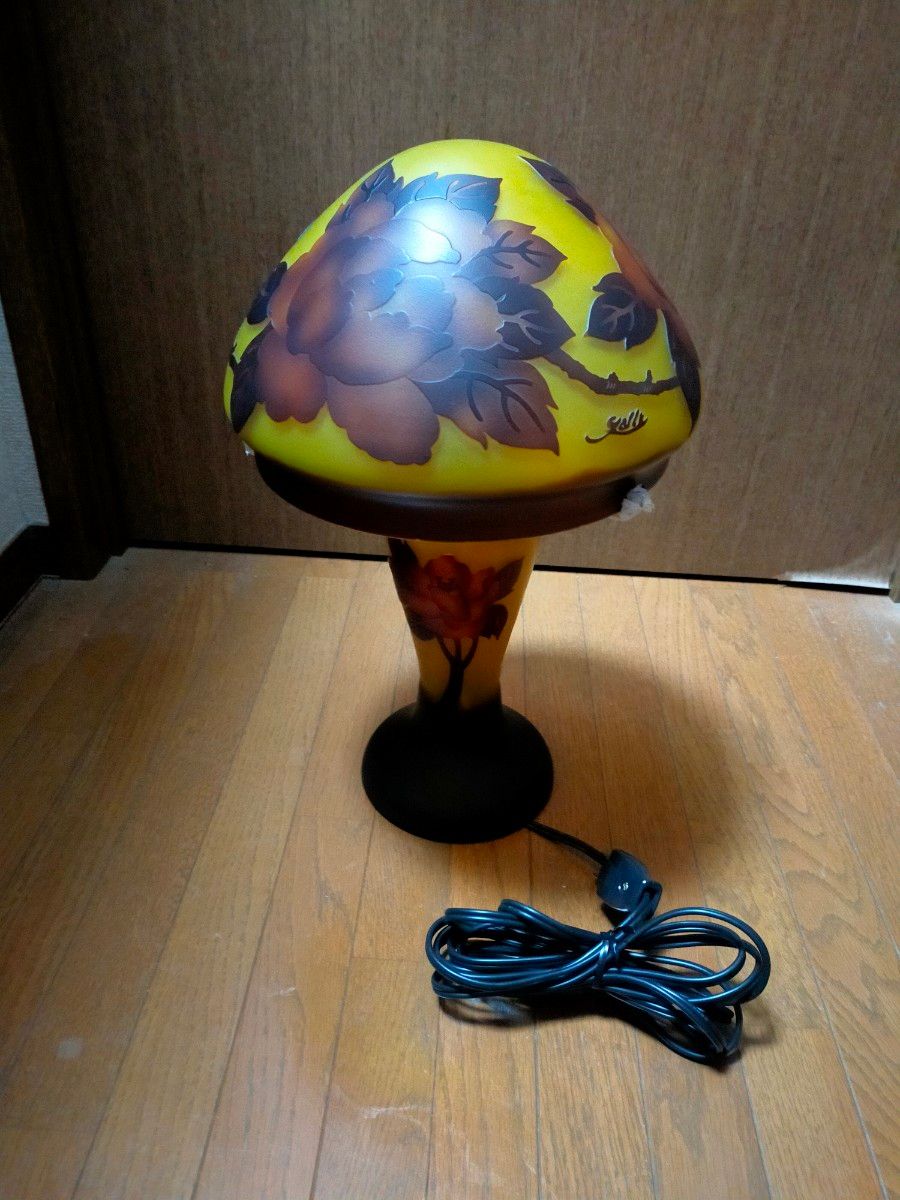 エミール ガレ風 レプリカ ガラス製 キノコ型 きのこ 卓上ライト エミール ガレ風 レプリカ ガラス製 キノコ型 きのこ 卓上ライト