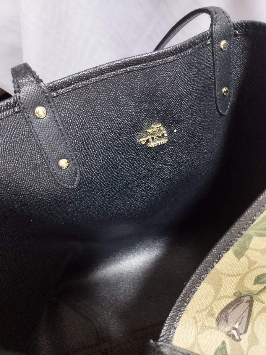 COACH トートバッグ 花柄 リバーシブル 薔薇 バラ フラワー COACH トートバッグ 花柄 リバーシブル 薔薇 バラ フラワー