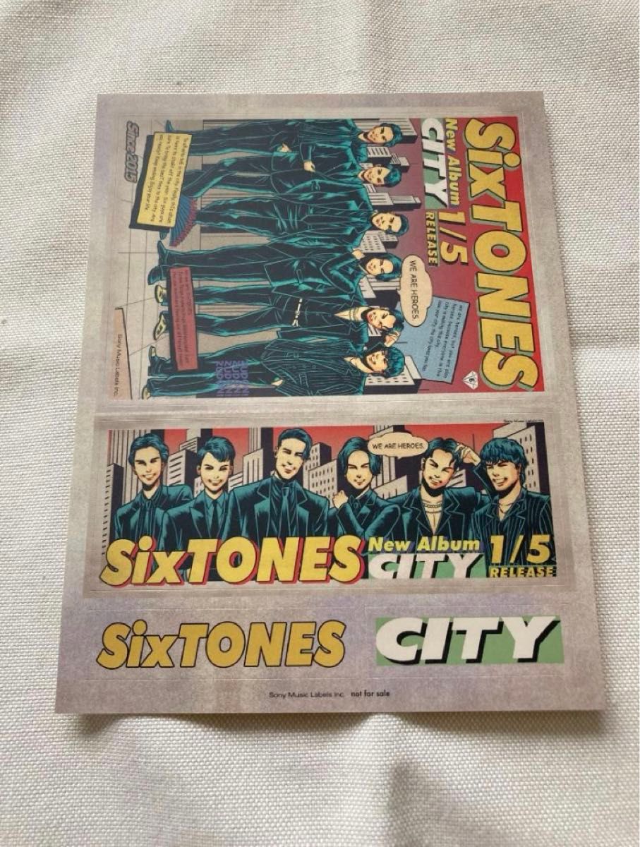 SixTONES わたし 初回盤B購入特典 ”CITY”アメコミ風絵柄 SixTONES わたし 初回盤B購入特典 ”CITY”アメコミ風絵柄
