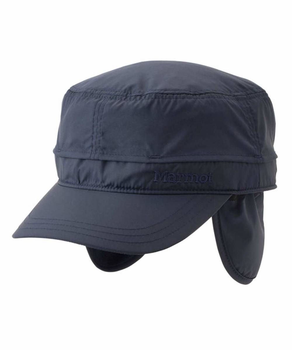 ☆Marmot マーモット ワークキャップ ネイビー M 耳付き 防寒 サイズ