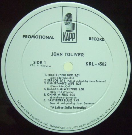 ３枚で送料無料【米Kapp mono】Joan Toliver/Same (promo)_画像2