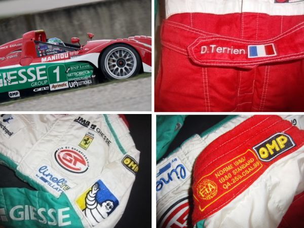 ■フェラーリ 333SP OMP レーシングスーツ JMB Racing 中古 D.Terrien FIA-GT フェラーリ 360GT Driver Race Suit ルマン24時間 ■_画像2