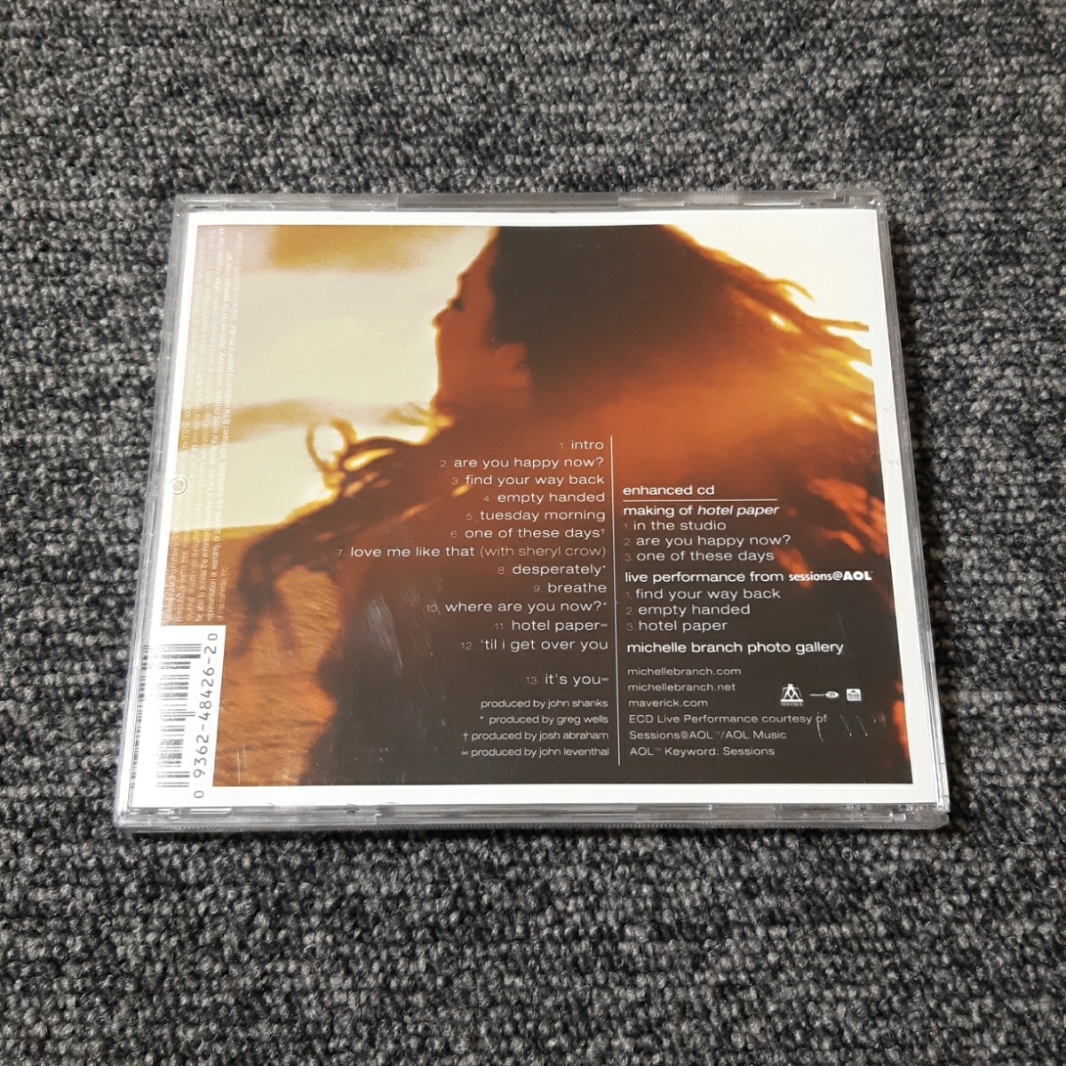 MICHELLE BRANCH HOTEL PAPER 輸入盤_画像2