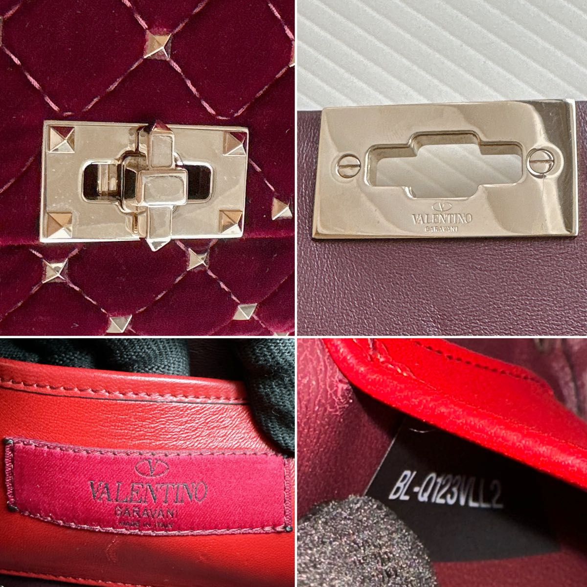 VALENTINO ヴァレンティノ ロックスタッズ スパイク クラッチ VALENTINO ヴァレンティノ ロックスタッズ スパイク クラッチ