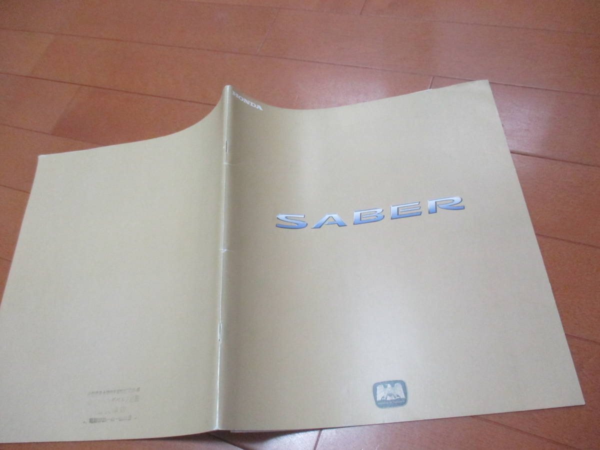 庫21515カタログ◆ホンダ◆ＳＡＢＥＲ＋価格表（裏面ＯＰ）◆1998.10発行◆34ページ_画像1