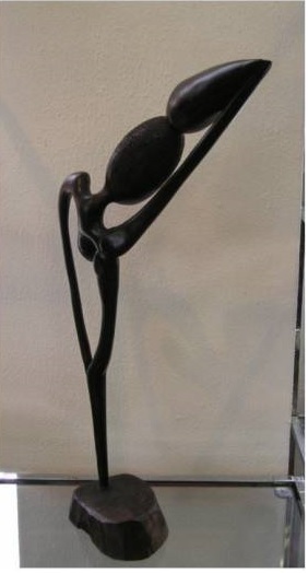 新品 希少!! アフリカ美術 マコンデ 黒檀 近代アート 「 美 」 2