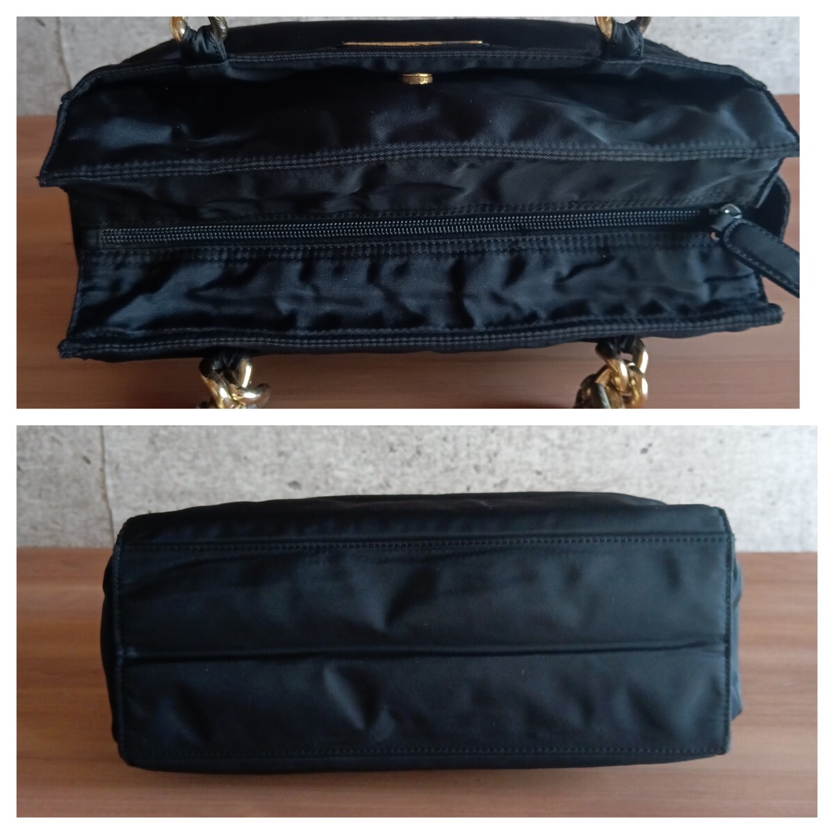 良品 PRADA オールドプラダ ヴィンテージ メタルハンドル 金属 良品 PRADA オールドプラダ ヴィンテージ メタルハンドル 金属