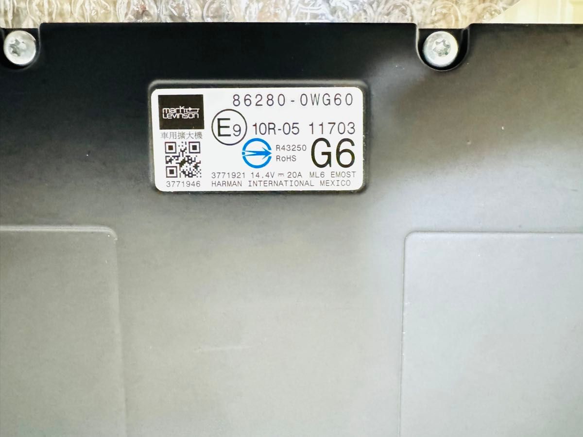 希少 レクサス マークレビンソン レクサスLM 86280-0WG60新品未 希少 レクサス マークレビンソン レクサスLM 86280-0WG60新品未