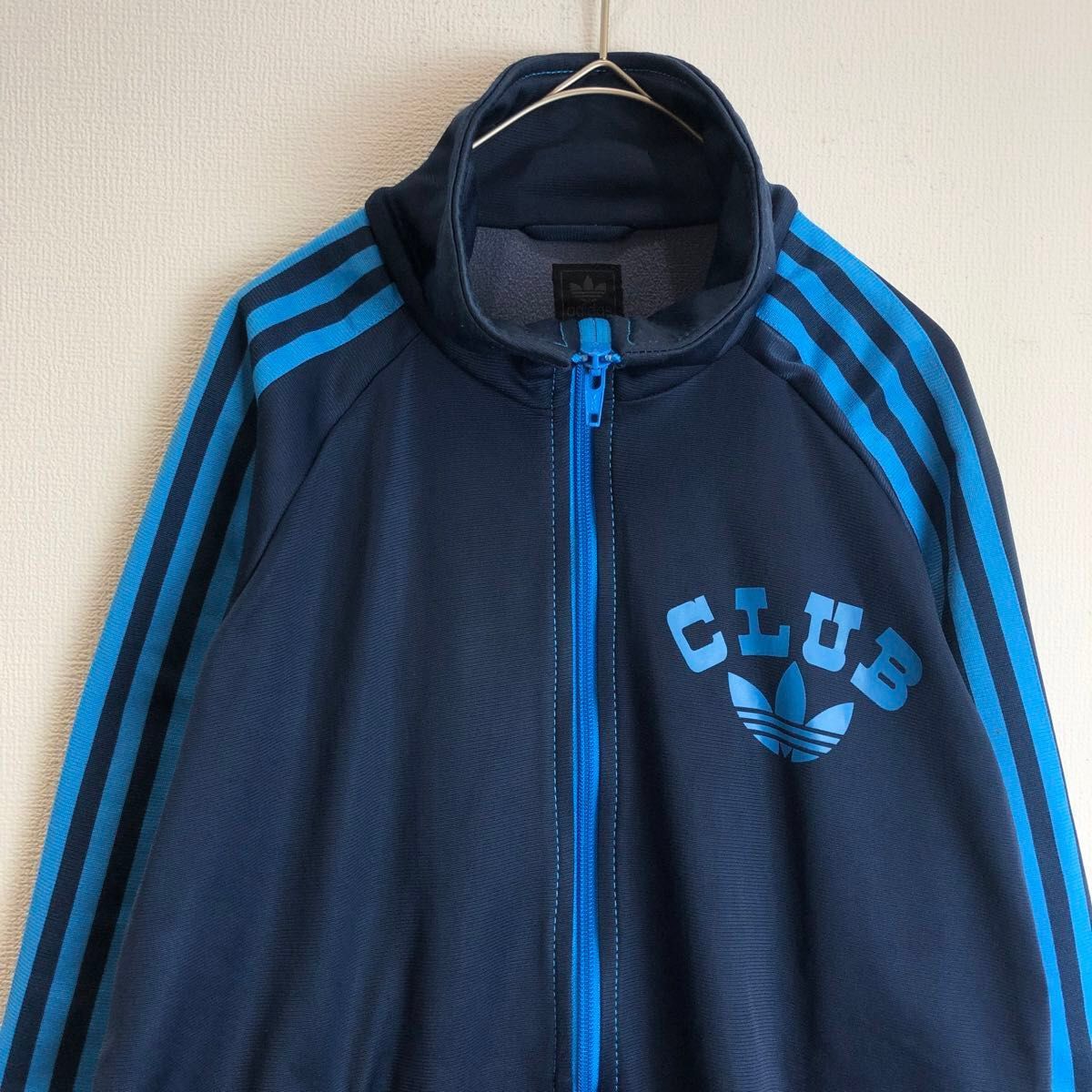 トラックジャケット CLUB adidas ビックプリント 青 ジャージ トラックジャケット CLUB adidas ビックプリント 青 ジャージ