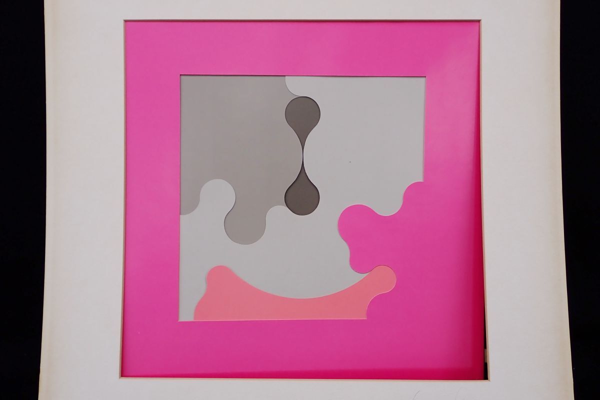 絵画348 Karl 抽象貼り絵 抽象画/詳細不明/画寸29×28.5㎝/消費税 絵画348 Karl 抽象貼り絵 抽象画/詳細不明/画寸29×28.5㎝/消費税