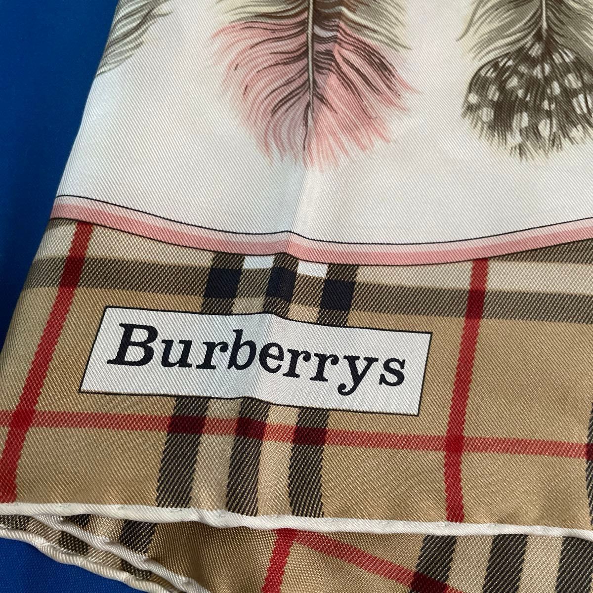 イタリア製 Burberry バーバリー シルク 大判 スカーフ シルク イタリア製 Burberry バーバリー シルク 大判 スカーフ シルク