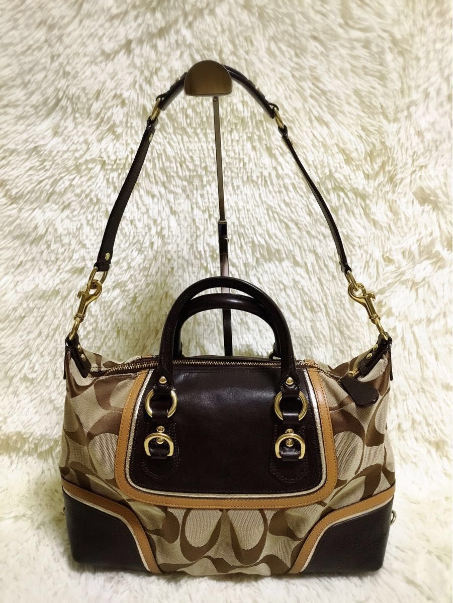 美品/未使用 COACH ハンドバッグ/ショルダーバッグ ブラック/ブラウン 美品 COACH コーチ レディース ハンドバッグ ショルダーバッグ