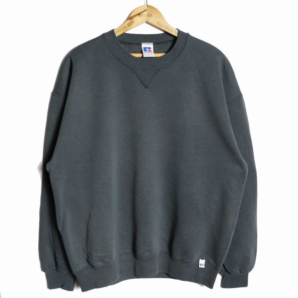 流行り の ブランド 90's USA製 ラッセル ソリッドカラー クルーネック スウェット 男性用