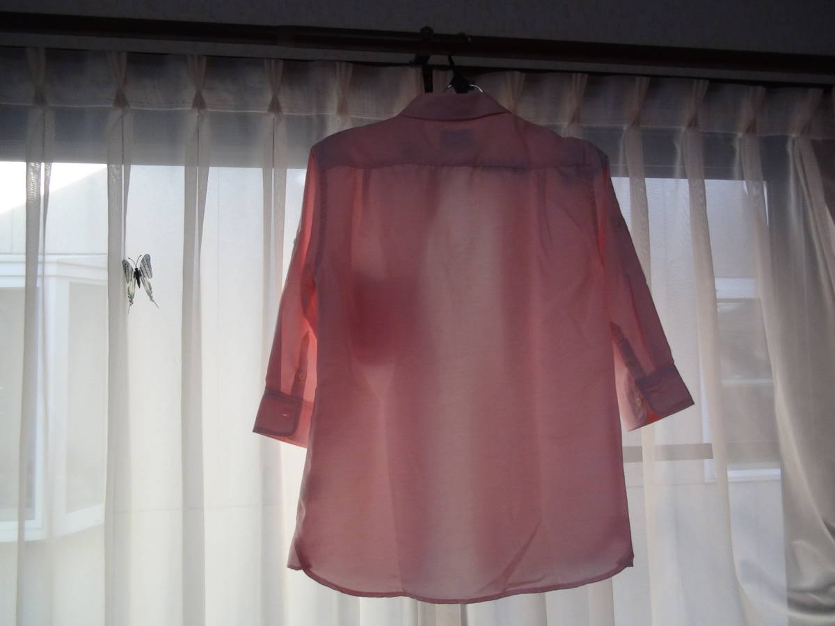 UP STARTのドレスシャツ（M)ピンク!。_画像2