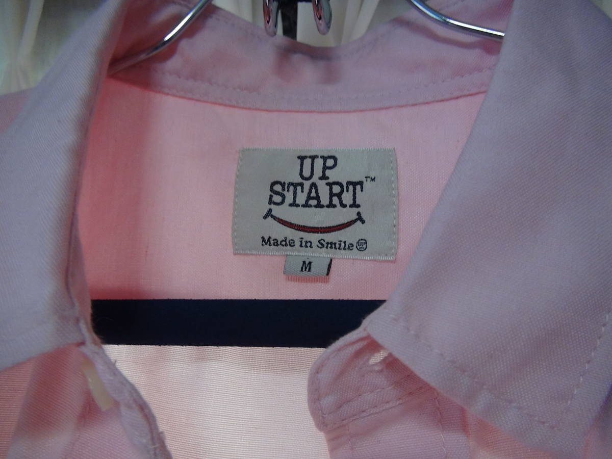 UP STARTのドレスシャツ（M)ピンク!。_画像5
