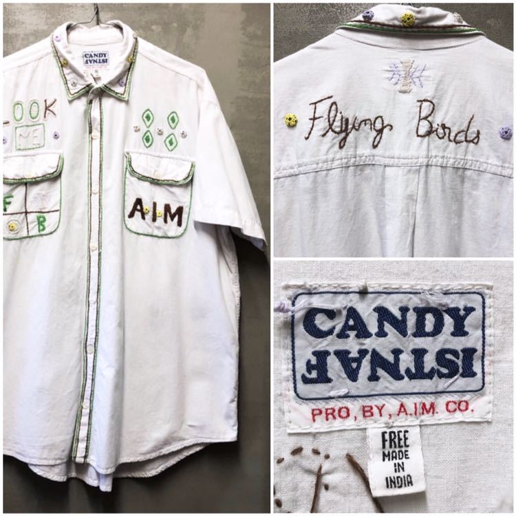 90 S Candy Fantsi ヴィンテージ 刺繍シャツ 70 Sデザイン 手刺繍 ヒッピー 70年代ファッション ビッグサイズ Xl ホワイト 白 インド綿 日本代购 买对网 90 S Candy Fantsi ヴィンテージ 刺繍シャツ 70 Sデザイン 手刺繍 ヒッピー 70年代ファッション ビッグサイズ Xl ホワイト 白 インド綿 日本代购 买对网