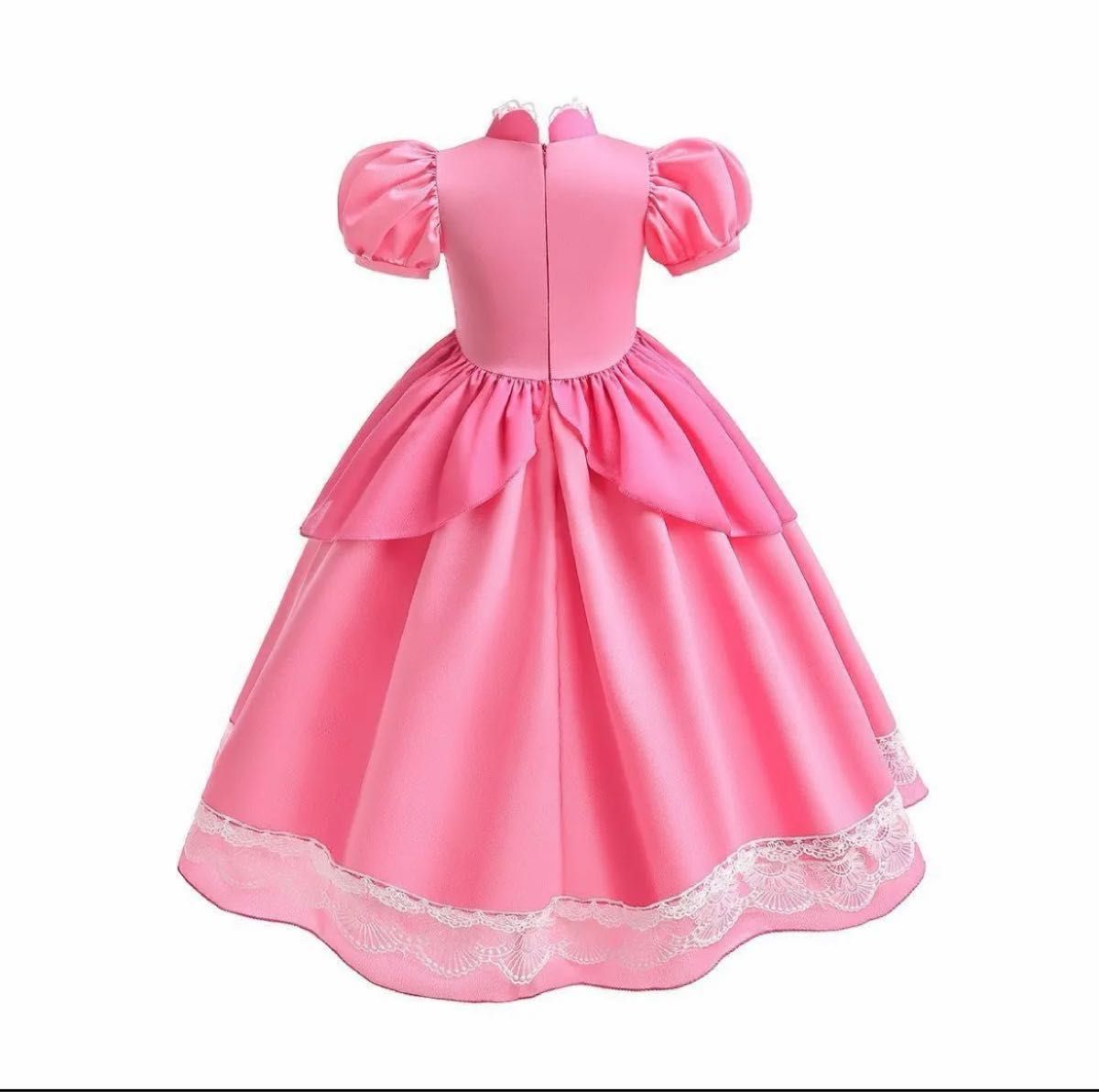 ピーチ姫　ドレス　ハロウィン　仮装　衣装　コスチューム　コスプレ　ワンピース 女の子 ピンク　120